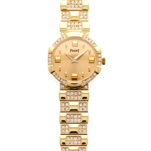 Piaget Yellow Gold Ladies Vintage Diamond Watch Ref. 8601