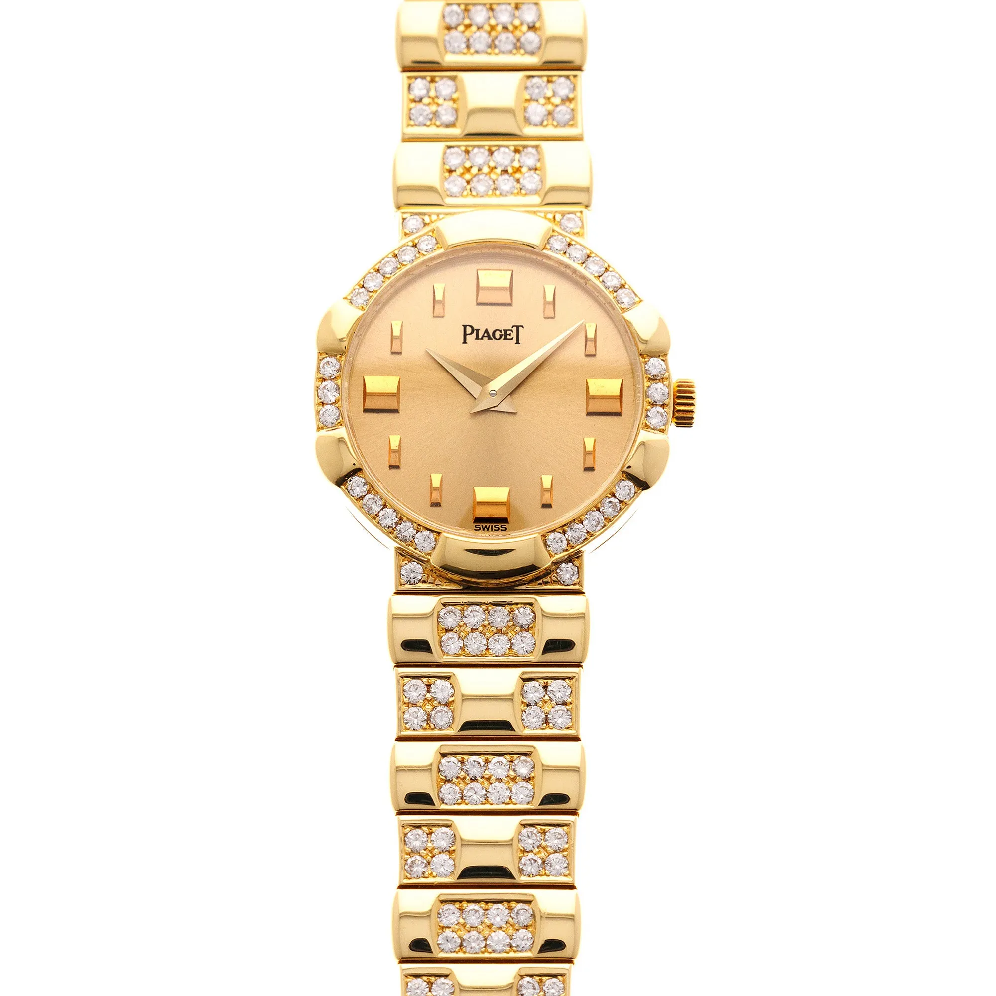 Piaget Yellow Gold Ladies Vintage Diamond Watch Ref. 8601