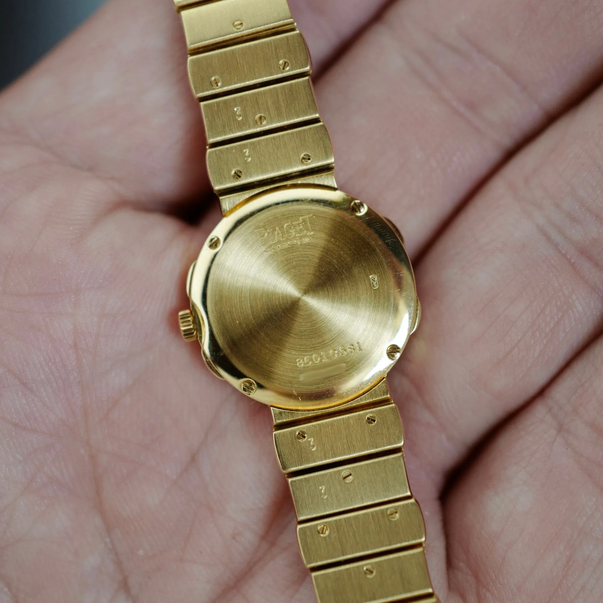 Piaget Yellow Gold Ladies Vintage Diamond Watch Ref. 8601