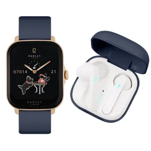 Radley Series 20 Navy Smart Watch & Wireless Earphone Set