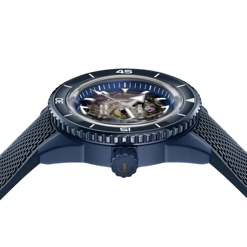 Rado Captain Cook High-Tech Blue Ceramic Skeleton on Rubber