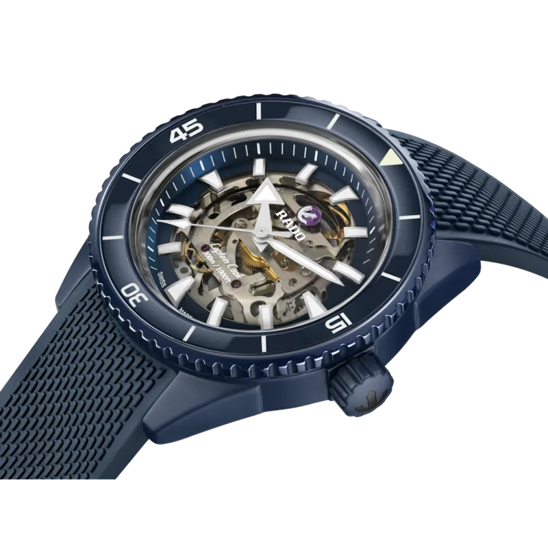 Rado Captain Cook High-Tech Blue Ceramic Skeleton on Rubber