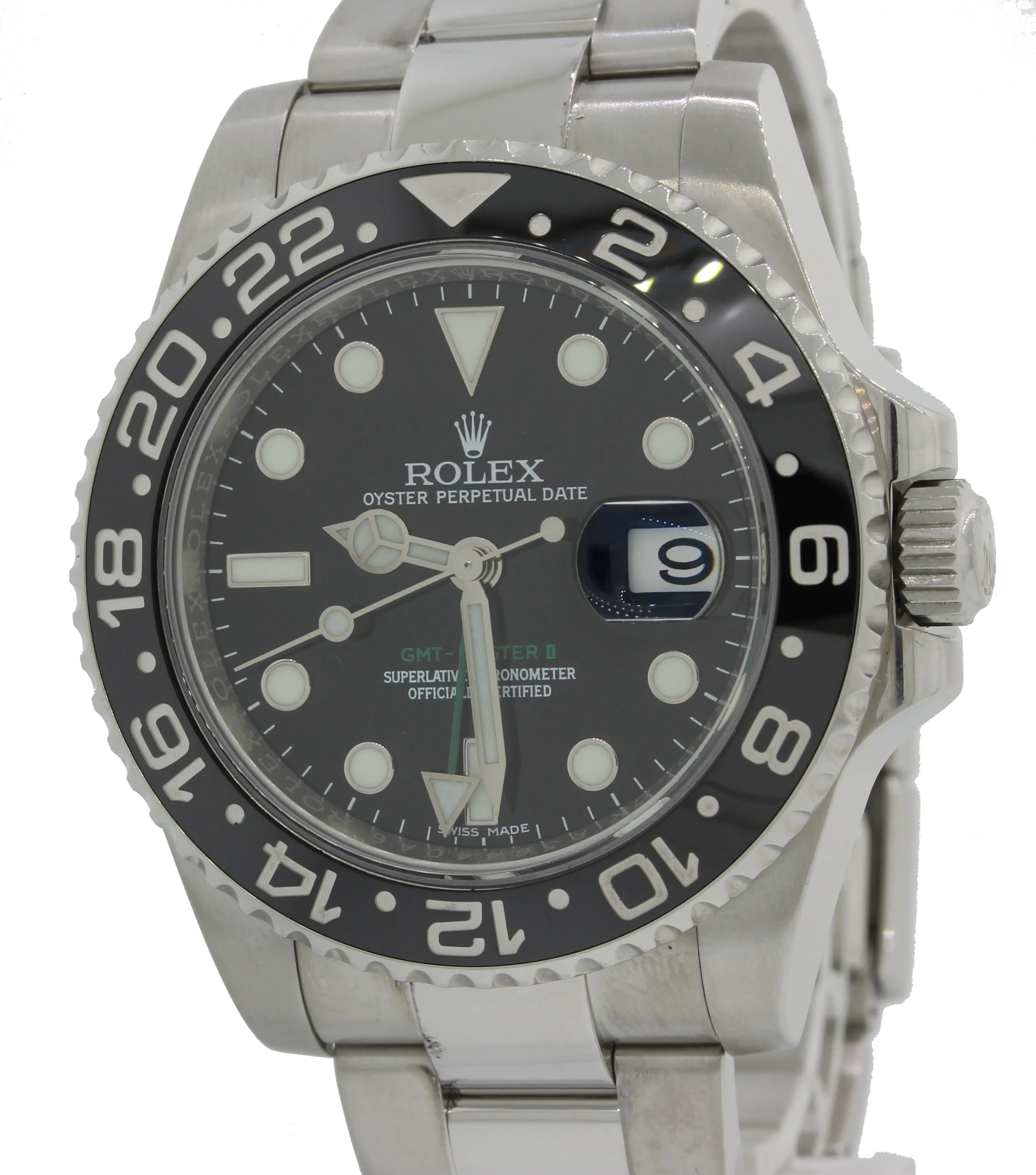 Random Serial PAPERS Rolex GMT Master II 116710 Steel Ceramic 40mm Black Watch