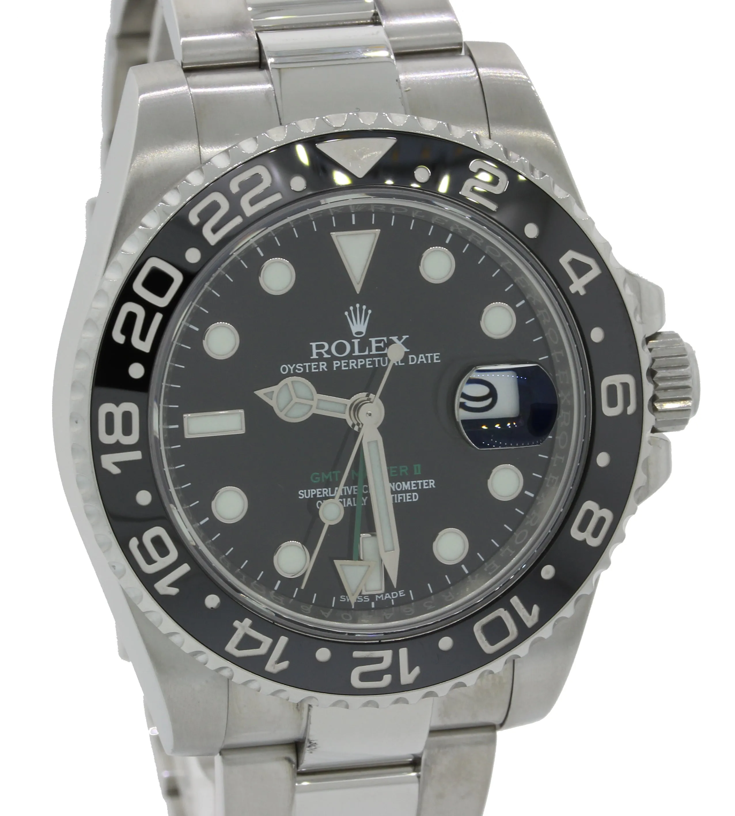 Random Serial PAPERS Rolex GMT Master II 116710 Steel Ceramic 40mm Black Watch