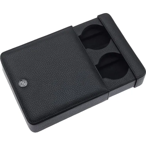 Rapport - Berkeley Double Watch Slipcase in Black Leather | D170