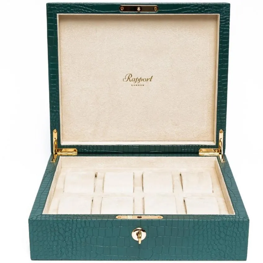 Rapport - Brompton 8 Watch Box in Green Croco | L268