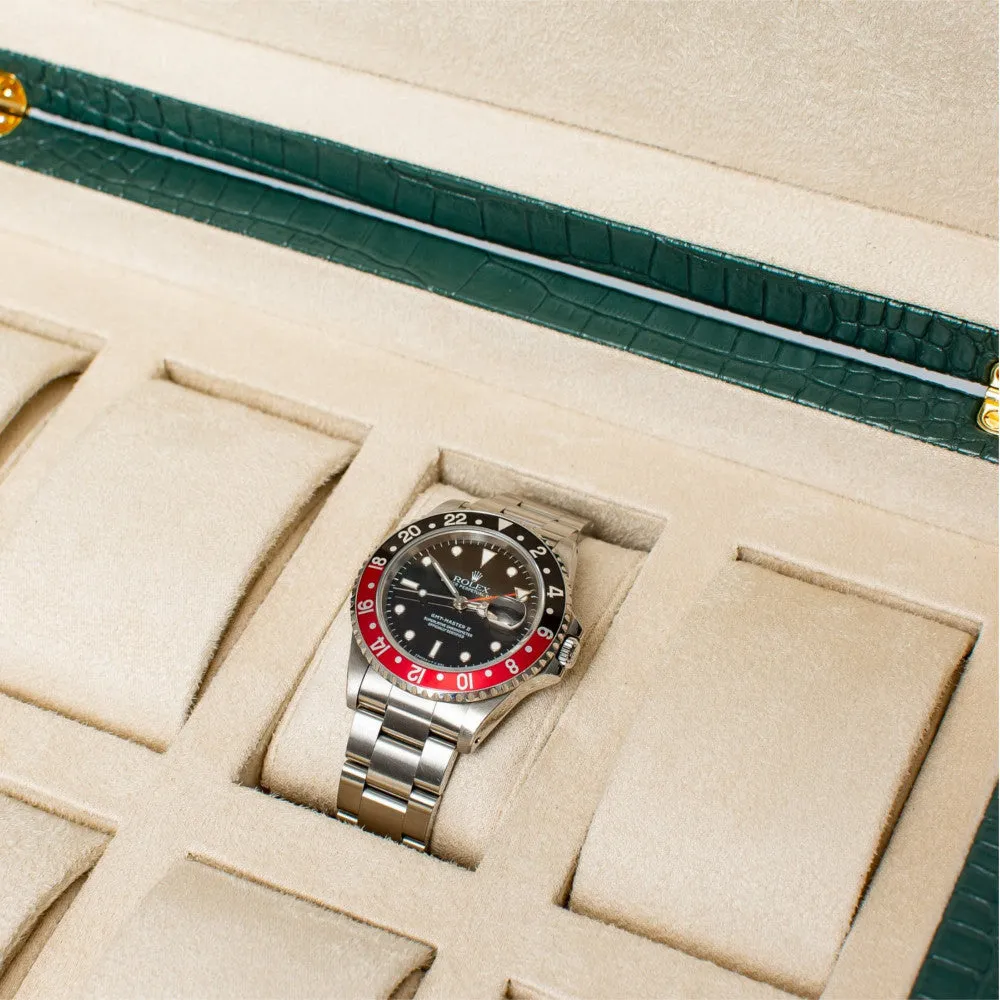 Rapport - Brompton 8 Watch Box in Green Croco | L268
