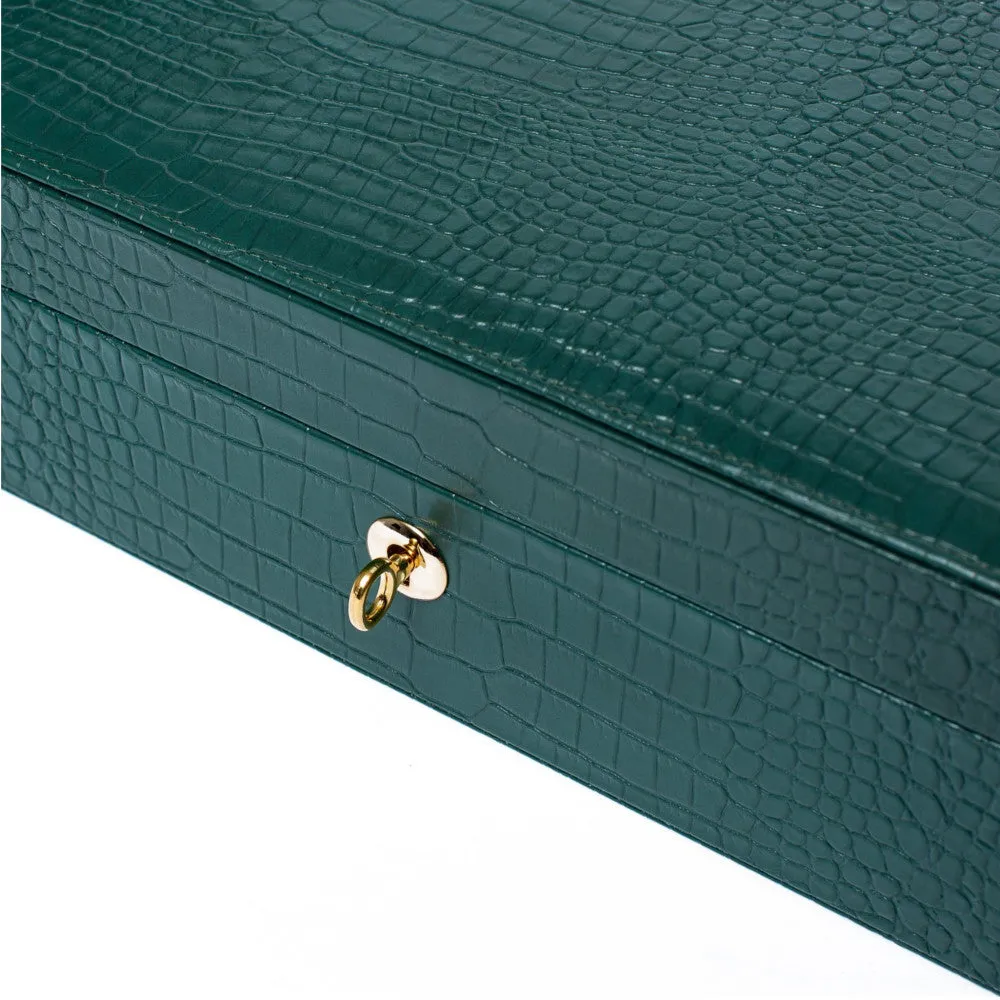 Rapport - Brompton 8 Watch Box in Green Croco | L268
