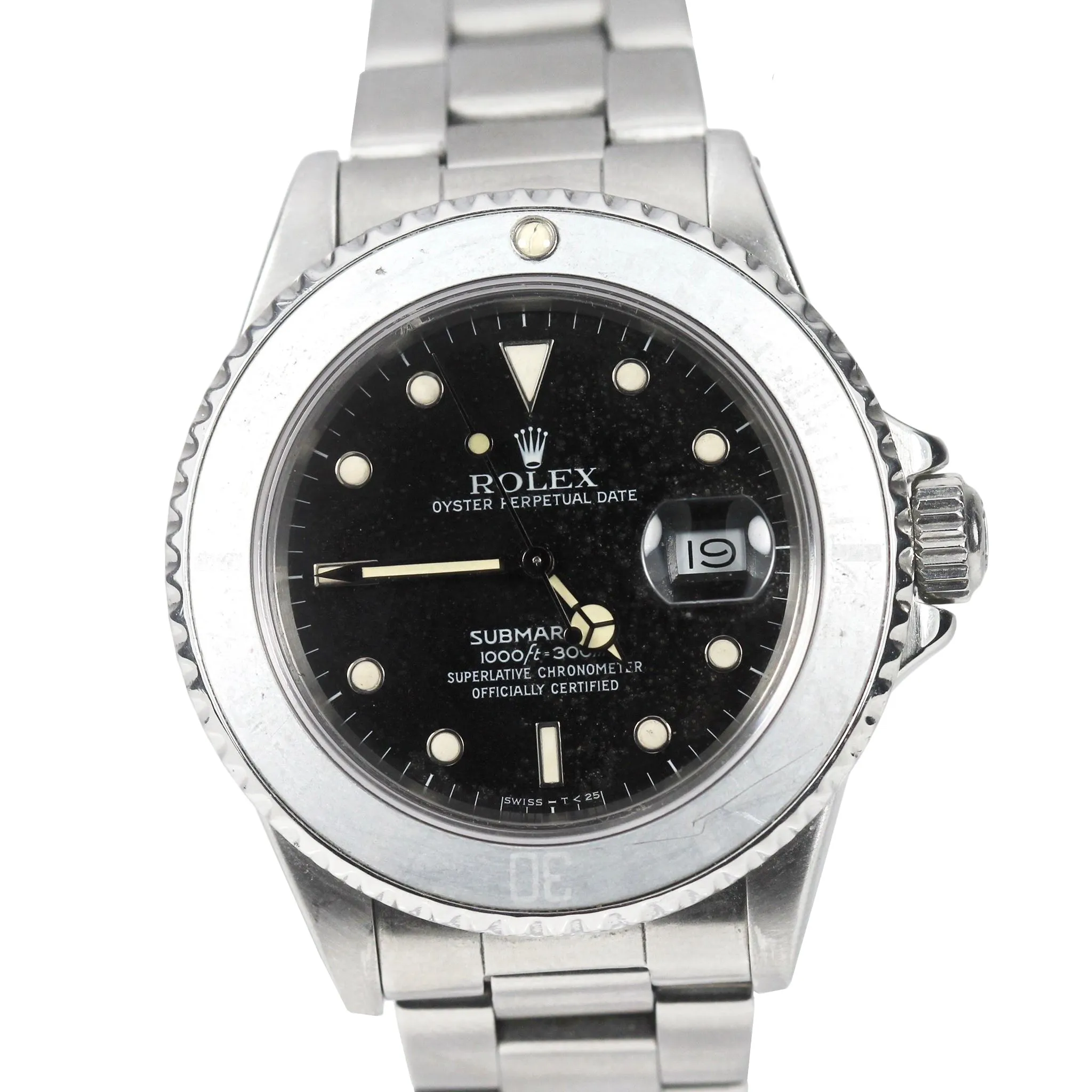 RARE TRIPLE ZERO Rolex Submariner 168000 Faded GHOST BEZEL Patina Watch 16800
