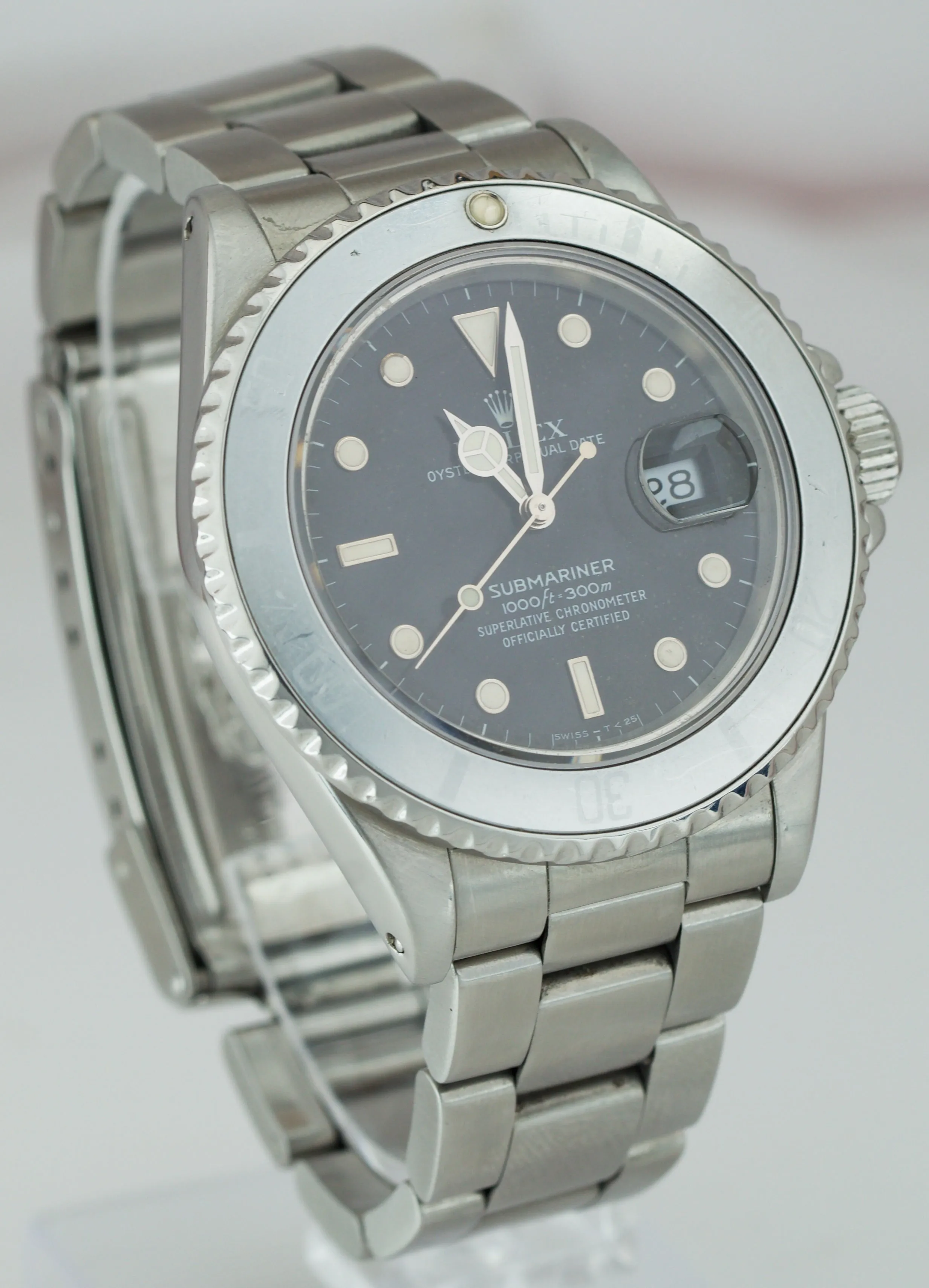 RARE TRIPLE ZERO Rolex Submariner 168000 Faded GHOST BEZEL Patina Watch 16800