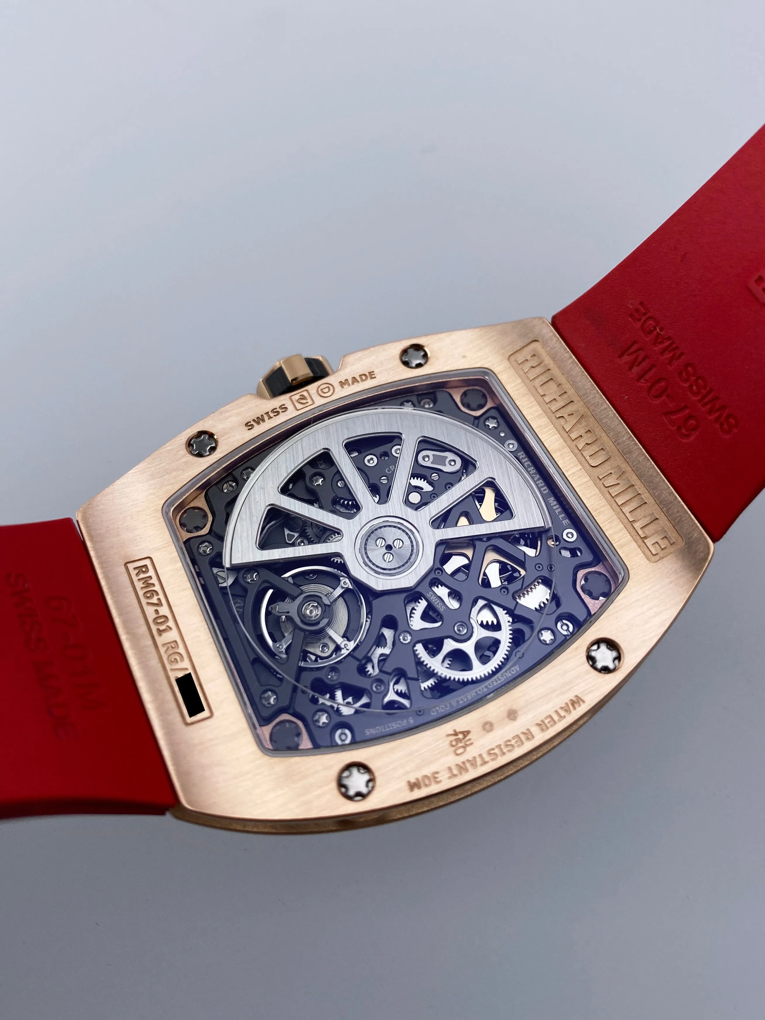 Richard Mille Extra Flat RM 67-01 Rose Gold Mens Watch Box Papers