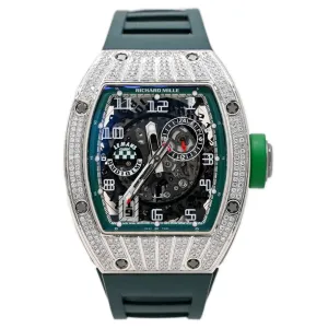 Richard Mille Men's Le Mans Classic White Gold 48mm x 39.3mm Skeleton Dial Watch Reference #: RM010