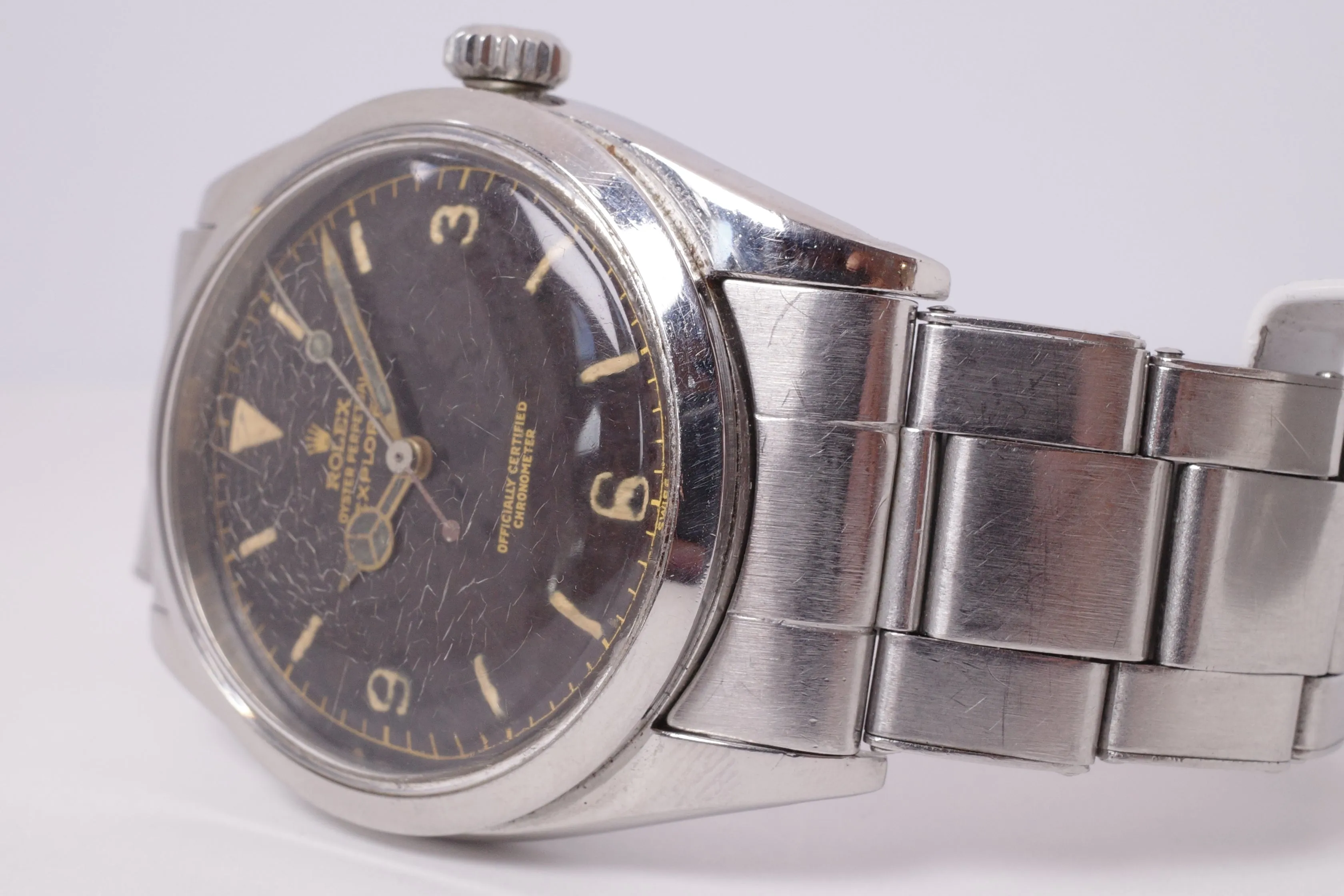 ROLEX 1953 VINTAGE EXPLORER GILT DIAL TWINS / SIBLINGS / COUPLES WATCH 6350 SOLD AS PAIR ONLY $22,500