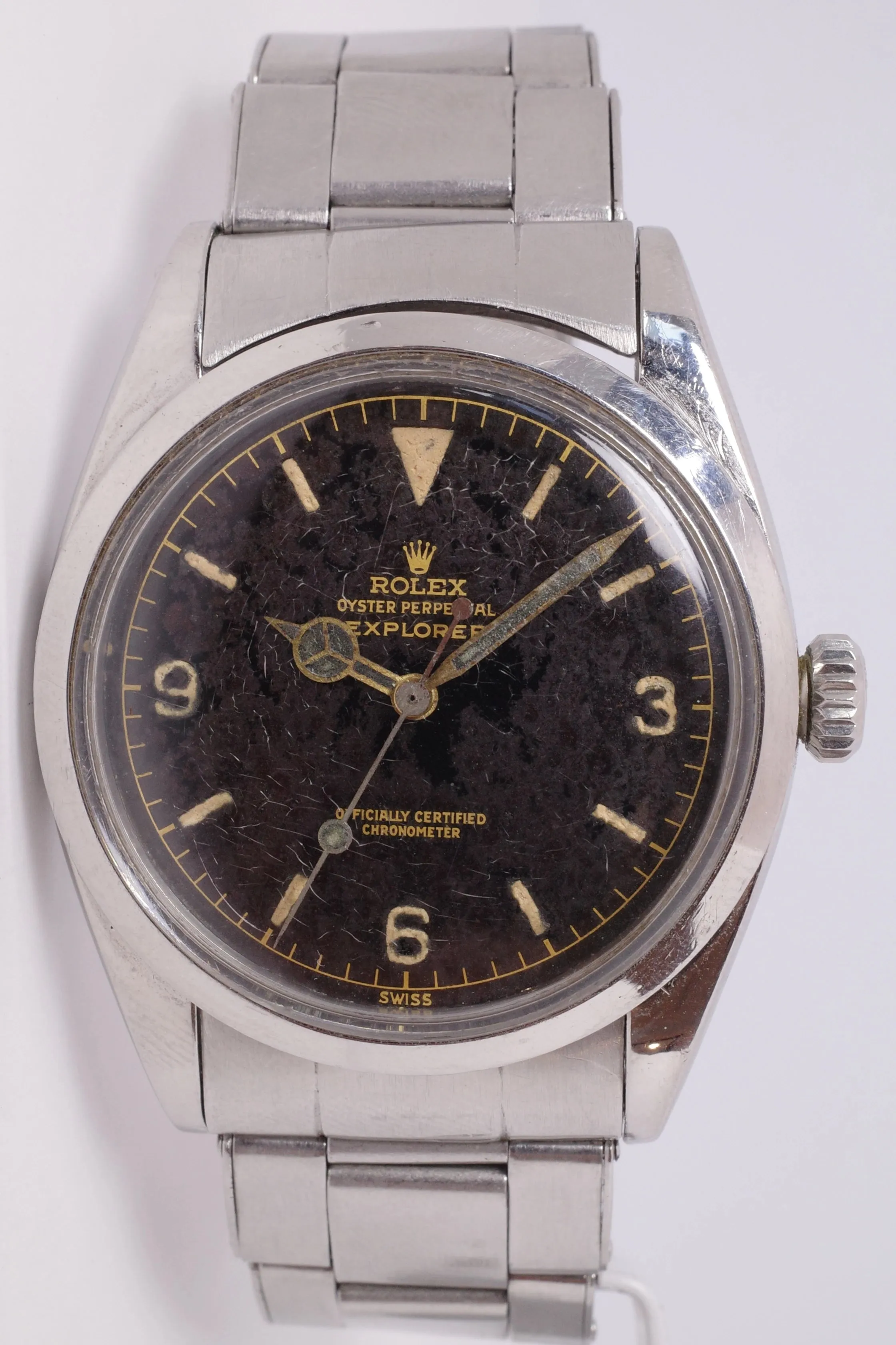 ROLEX 1953 VINTAGE EXPLORER GILT DIAL TWINS / SIBLINGS / COUPLES WATCH 6350 SOLD AS PAIR ONLY $22,500
