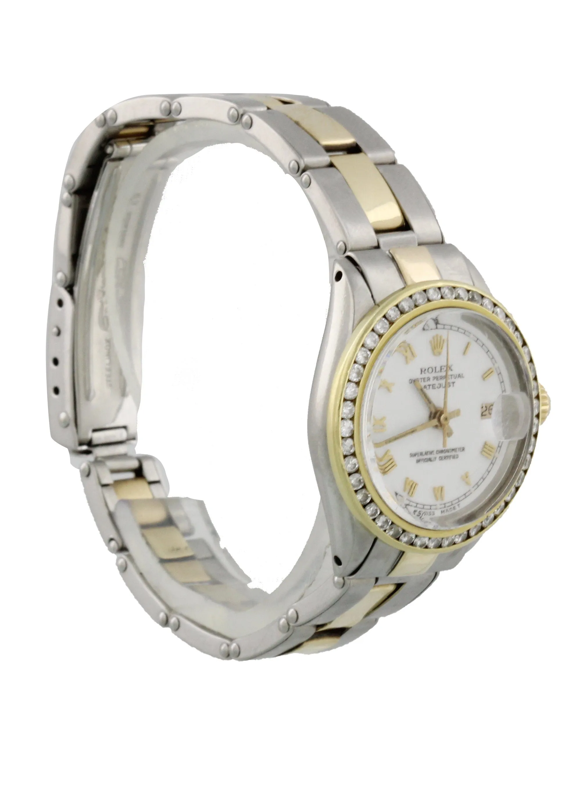 Rolex Date 6517 Diamond Bezel Vintage Ladies Watch Box Papers