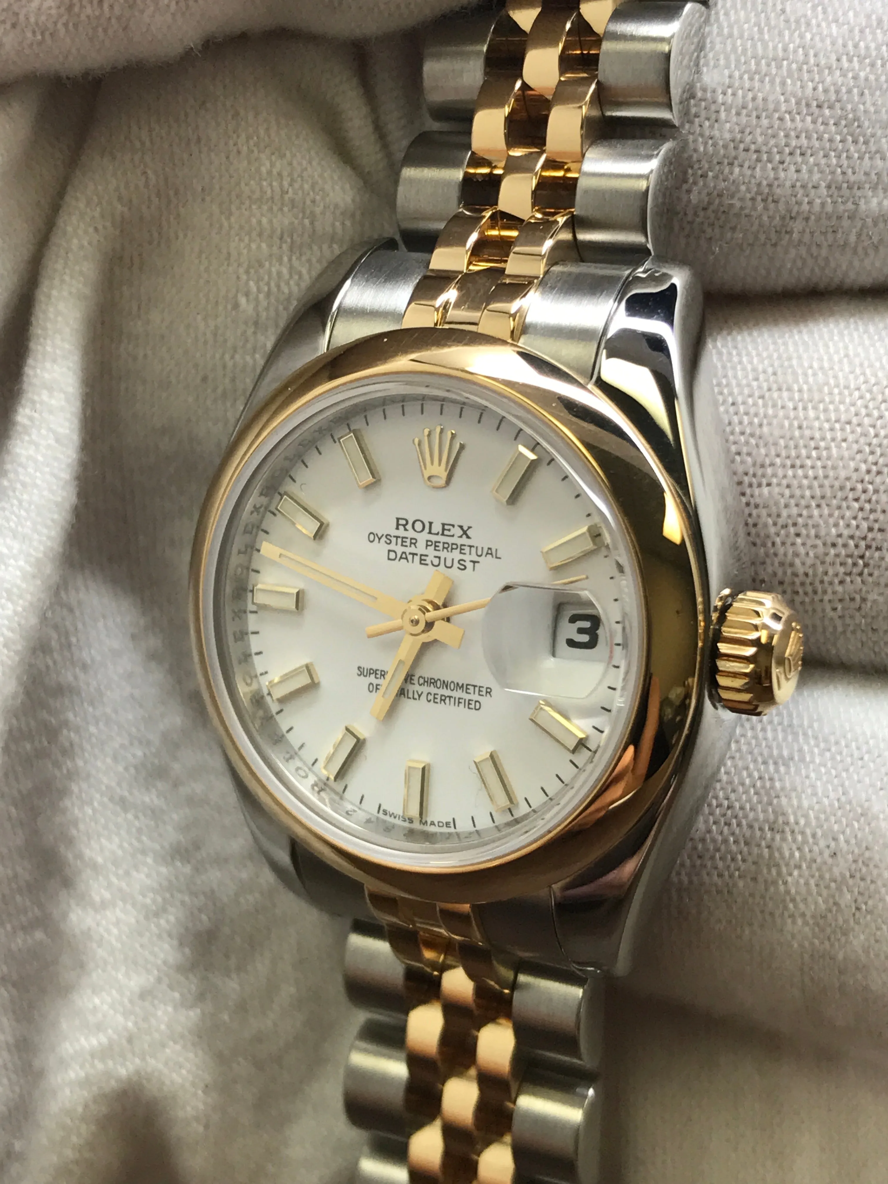 Rolex Datejust 26mm 179163 White Dial Automatic Women's Watch