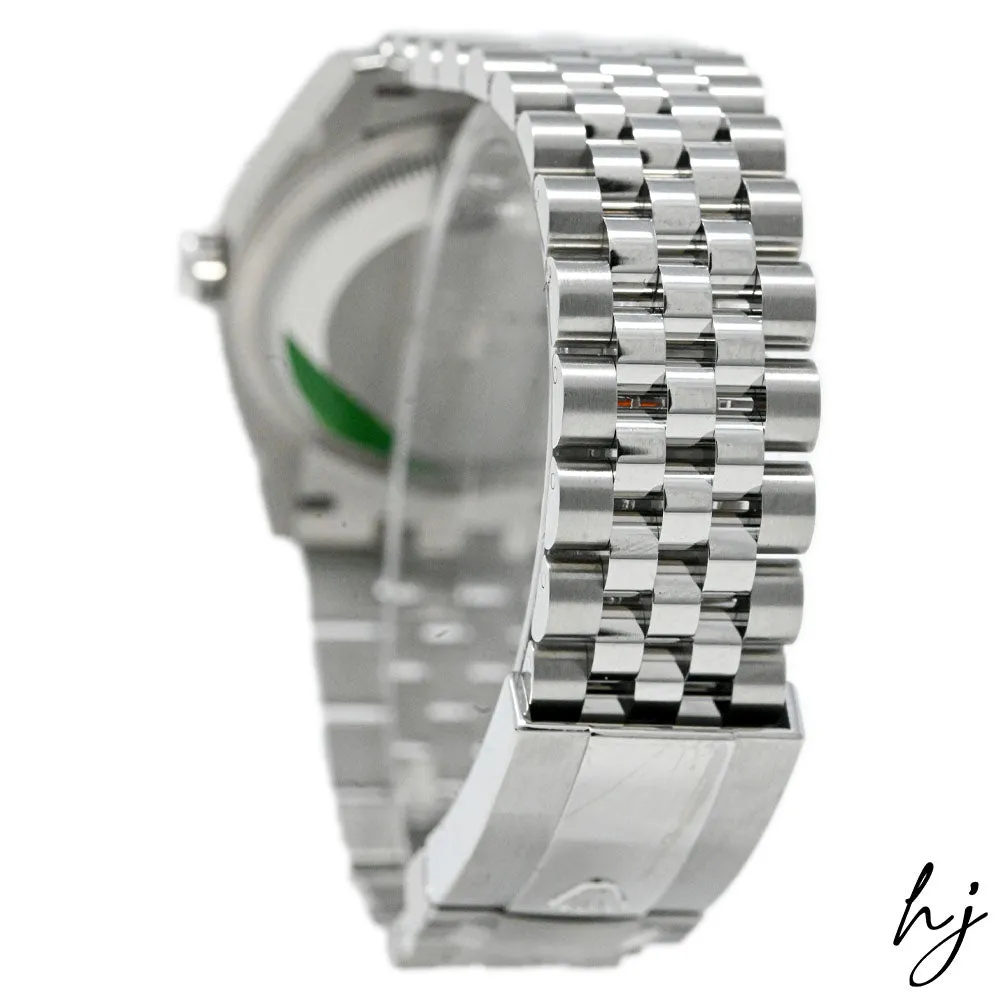 Rolex Datejust 36 Stainless Steel Datejust 36mm Olive Green Palm Motif Stick Dial Watch Reference #: 126234