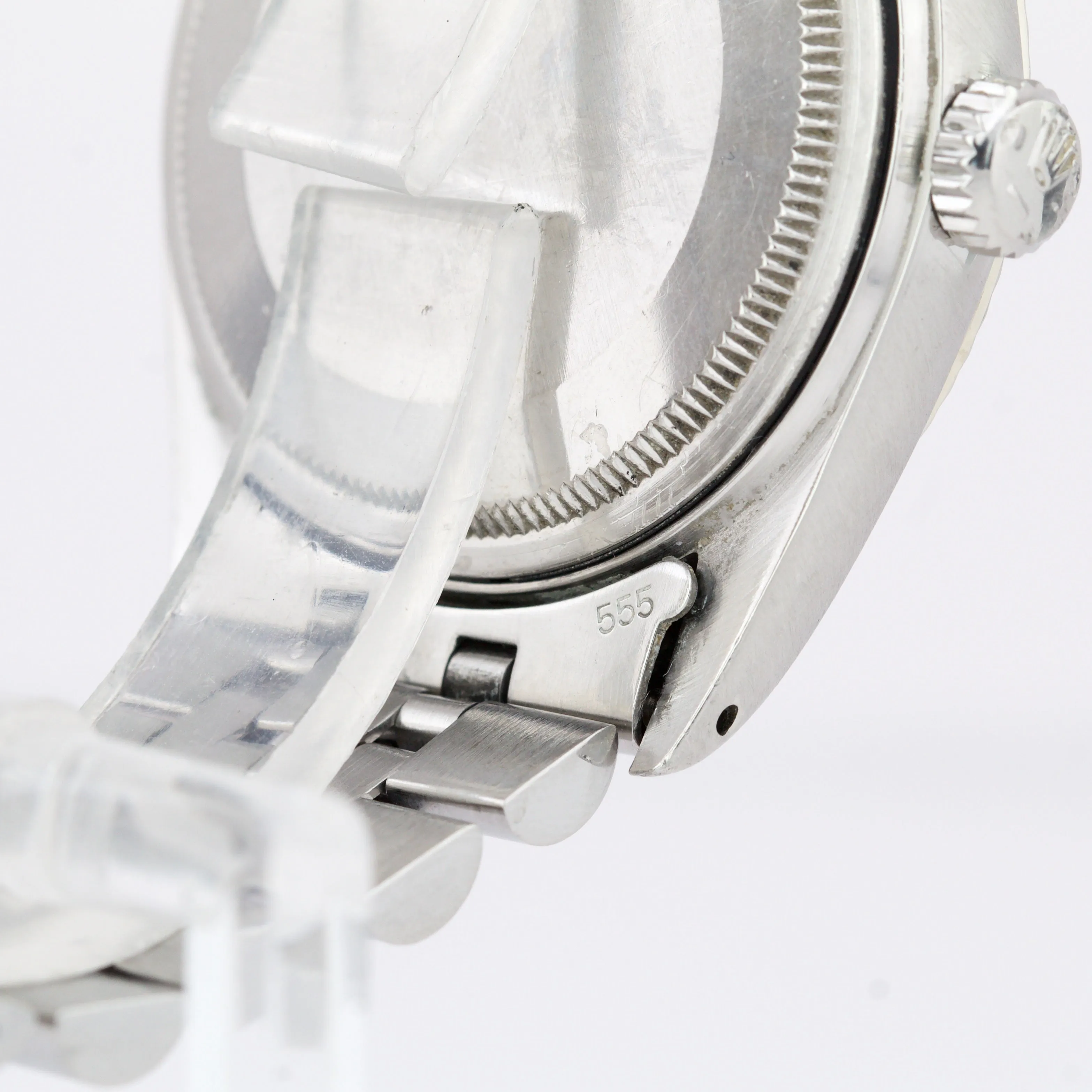 Rolex DateJust 36mm 16014 Blue Diamond Dial Jubilee 18K White Gold Steel Watch