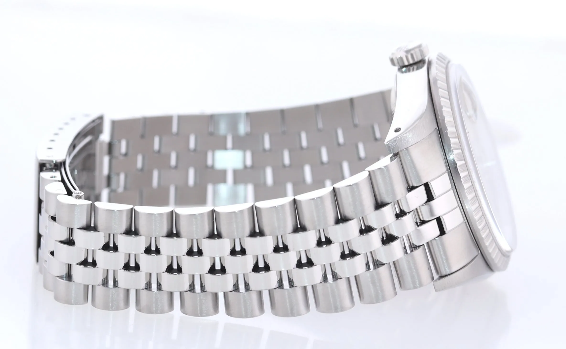 Rolex DateJust 36mm 16220 Steel Silver Stick Jubilee Band Date Watch