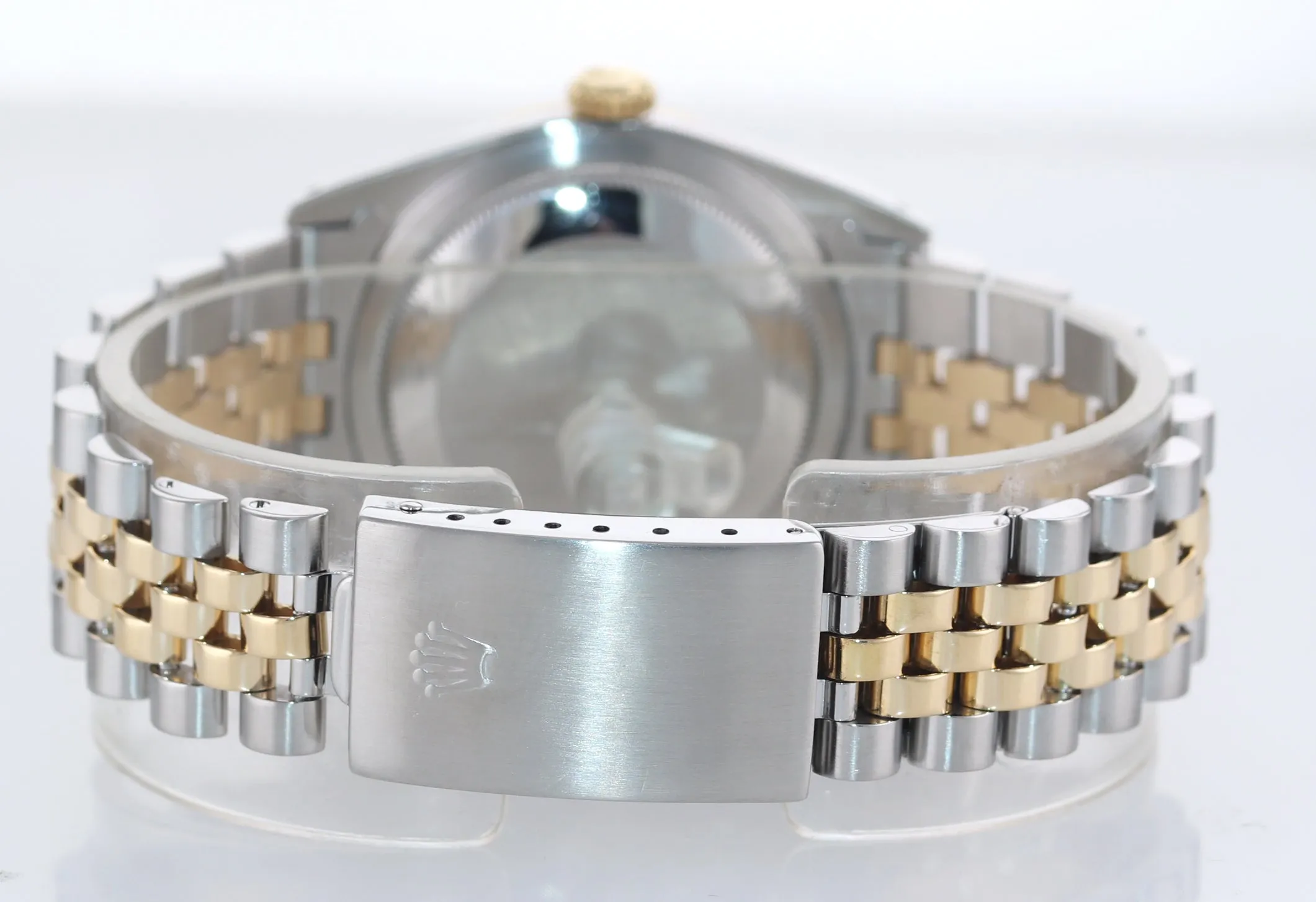 Rolex DateJust 36mm 16233 Two Tone Gold Steel Champagne Jubilee Watch Box
