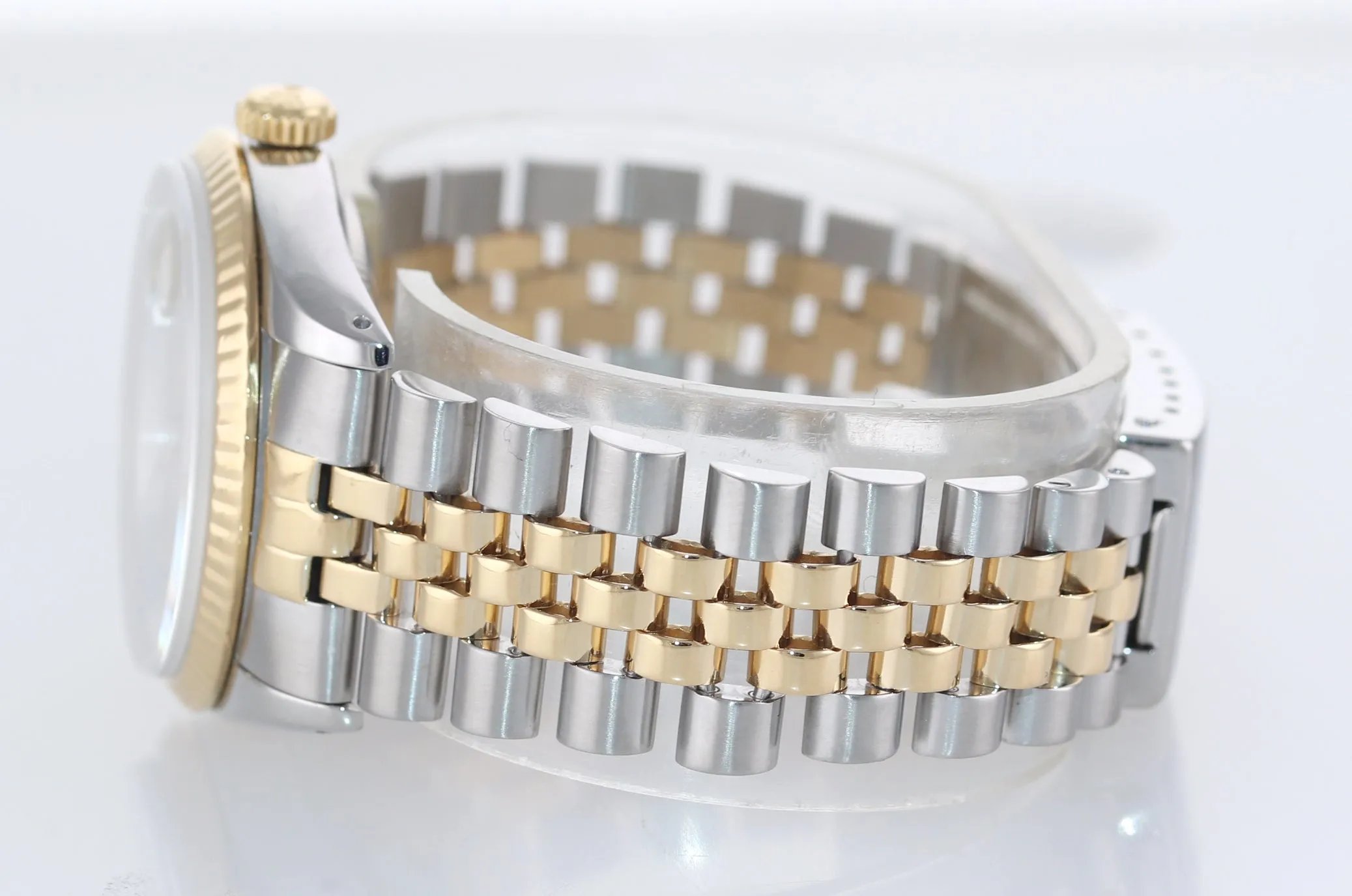 Rolex DateJust 36mm 16233 Two Tone Gold Steel Champagne Jubilee Watch Box