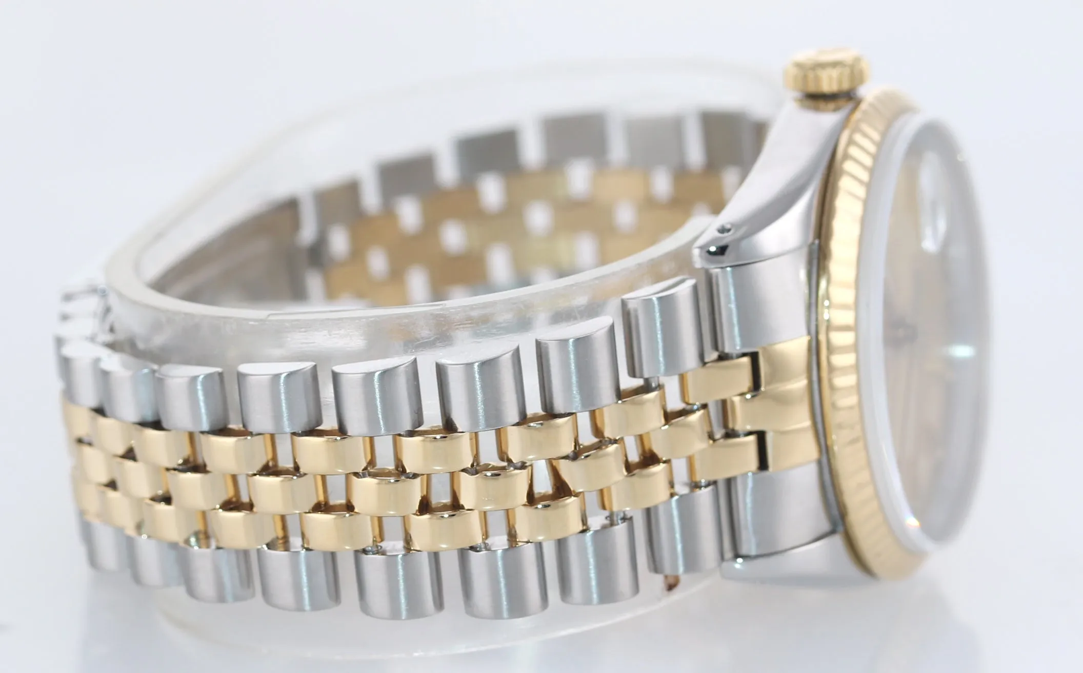 Rolex DateJust 36mm 16233 Two Tone Gold Steel Champagne Jubilee Watch Box