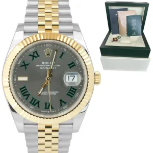 Rolex DateJust 41 126333 Wimbledon Two-Tone Gold Steel 41mm Jubilee Watch BOX