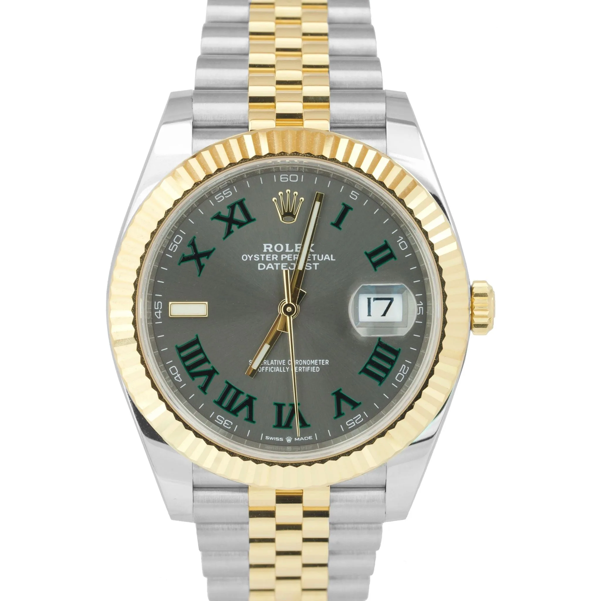 Rolex DateJust 41 126333 Wimbledon Two-Tone Gold Steel 41mm Jubilee Watch BOX