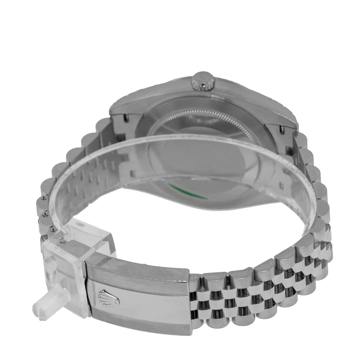 Rolex Datejust II 41mm Stainless Steel Mother of Pearl Diamond Dial 18K White Gold Fluted Bezel 126334