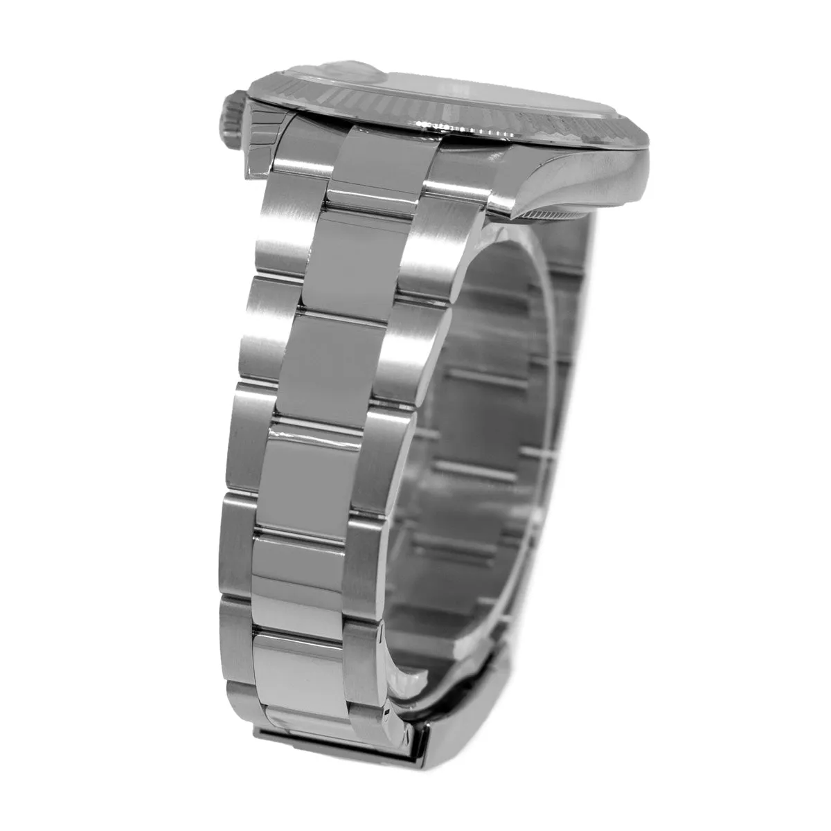 Rolex Datejust II 41mm Stainless Steel Mother of Pearl Diamond Dial 18K White Gold Fluted Bezel 126334