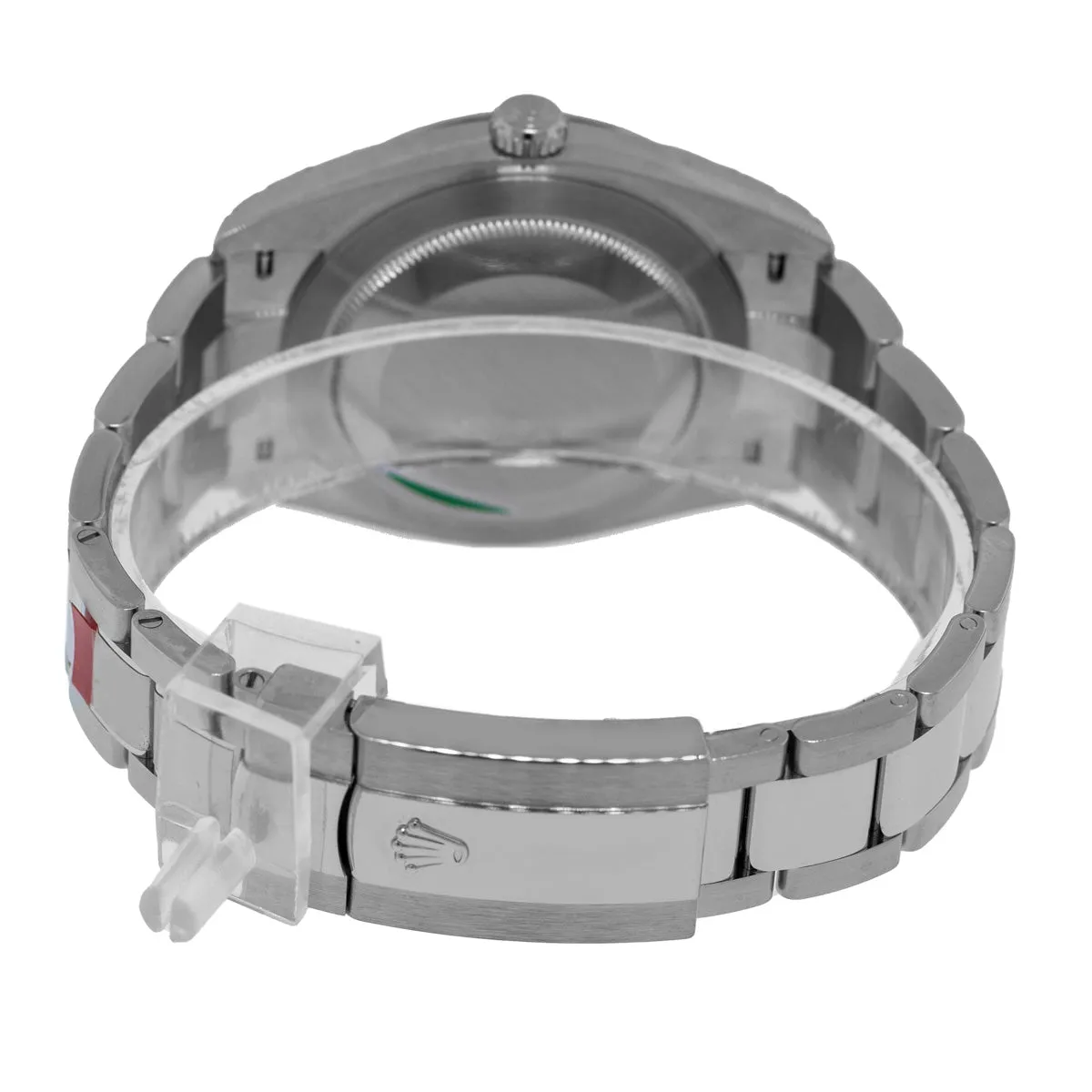 Rolex Datejust II 41mm Stainless Steel Mother of Pearl Diamond Dial 18K White Gold Fluted Bezel 126334
