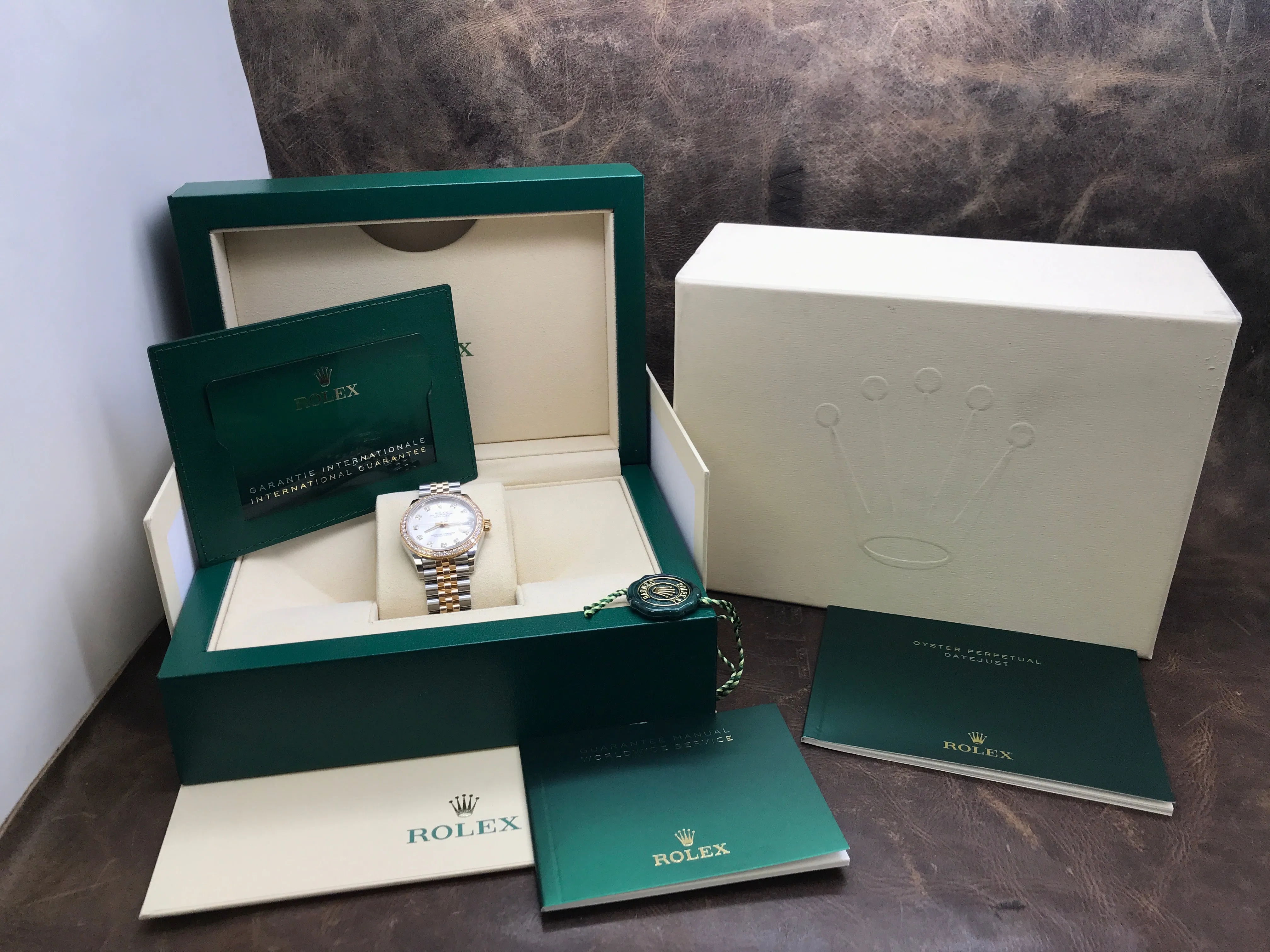Rolex Datejust Midsize 31mm 278383 Silver Diamond Dial Automatic Women's Watch