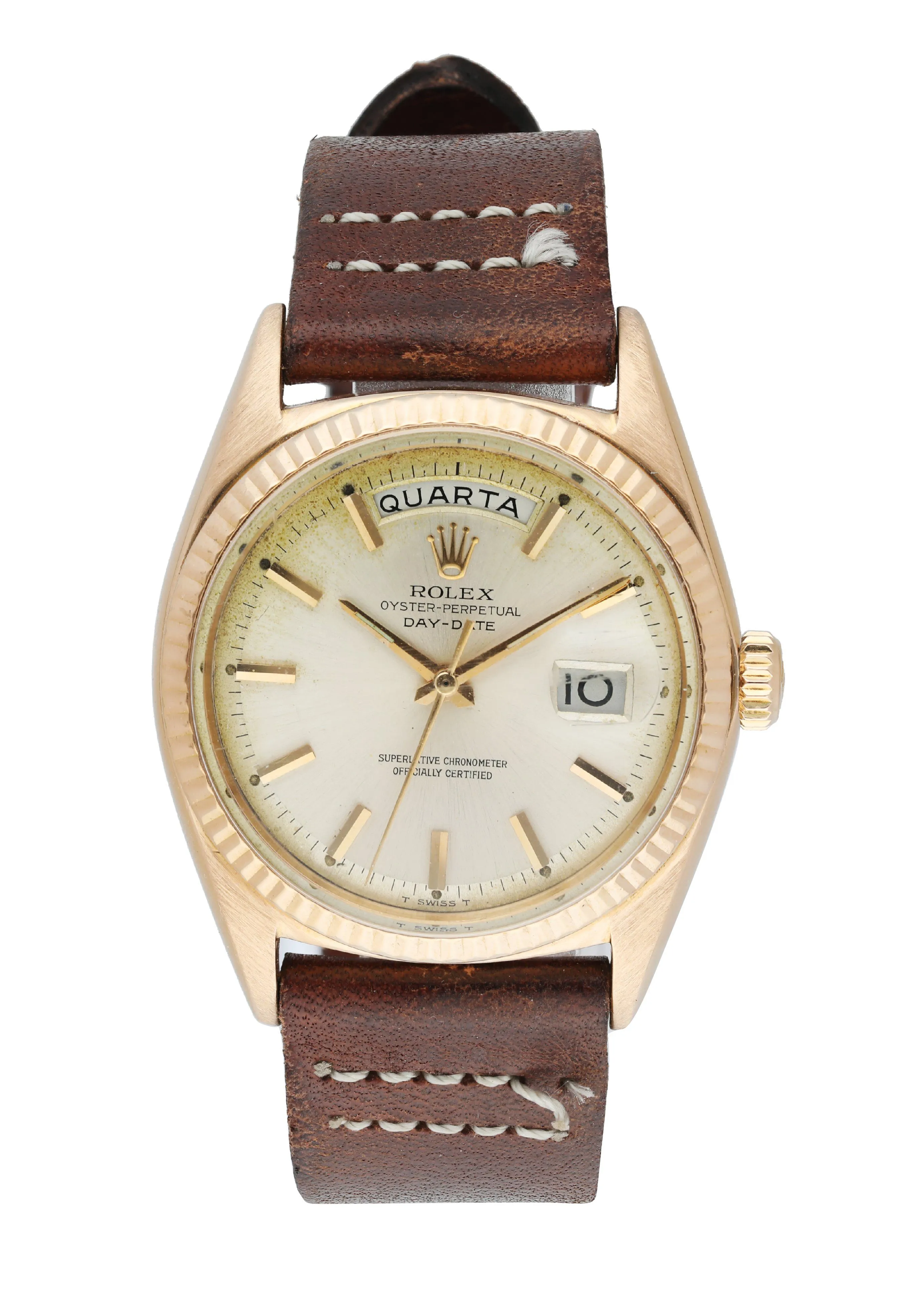 Rolex Day-Date President 1803 Vintage Rose Gold Mens Watch