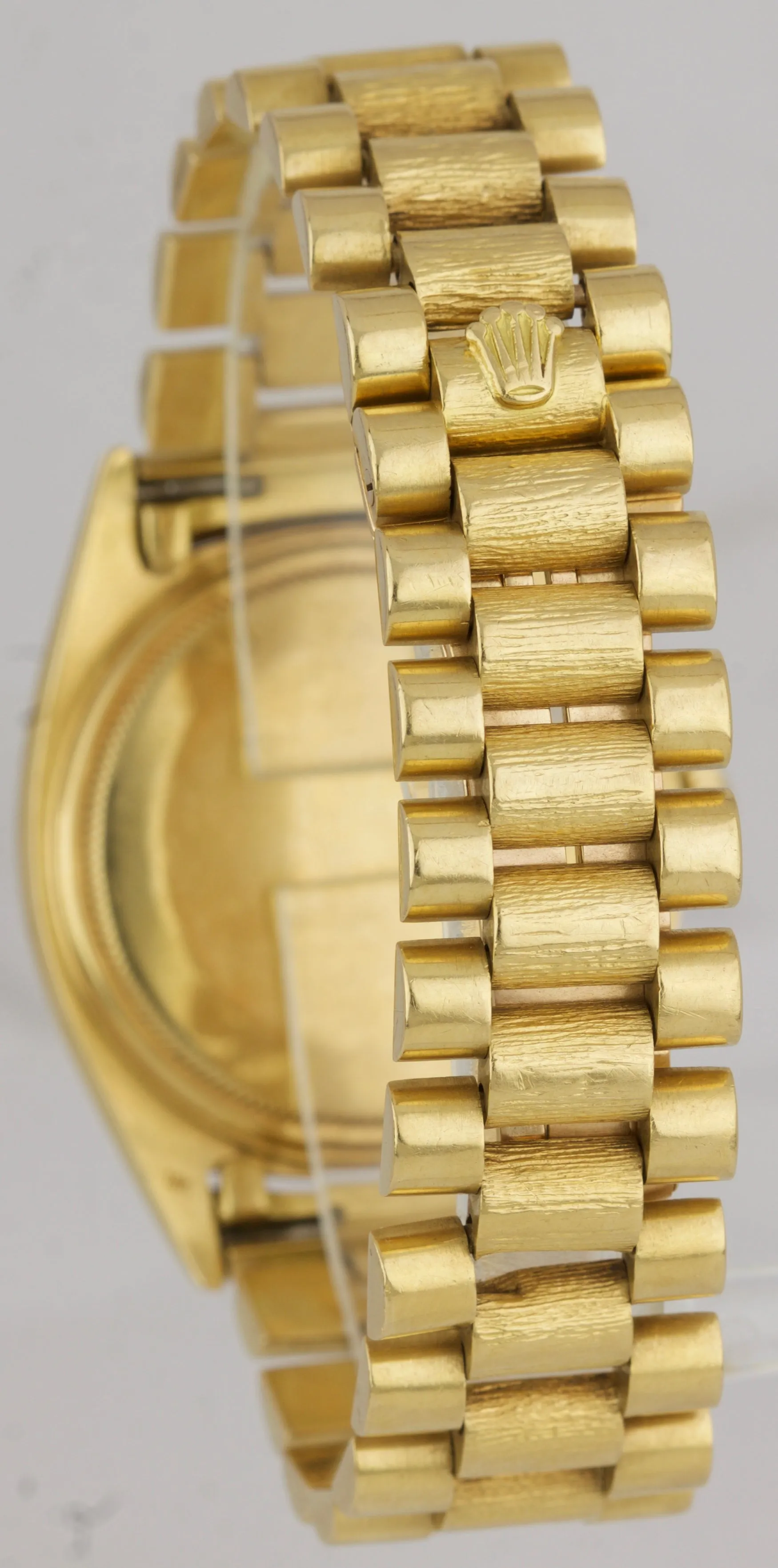 Rolex Day-Date President Pie-Pan Champagne 36mm 18K Yellow Gold Bark Watch 1803