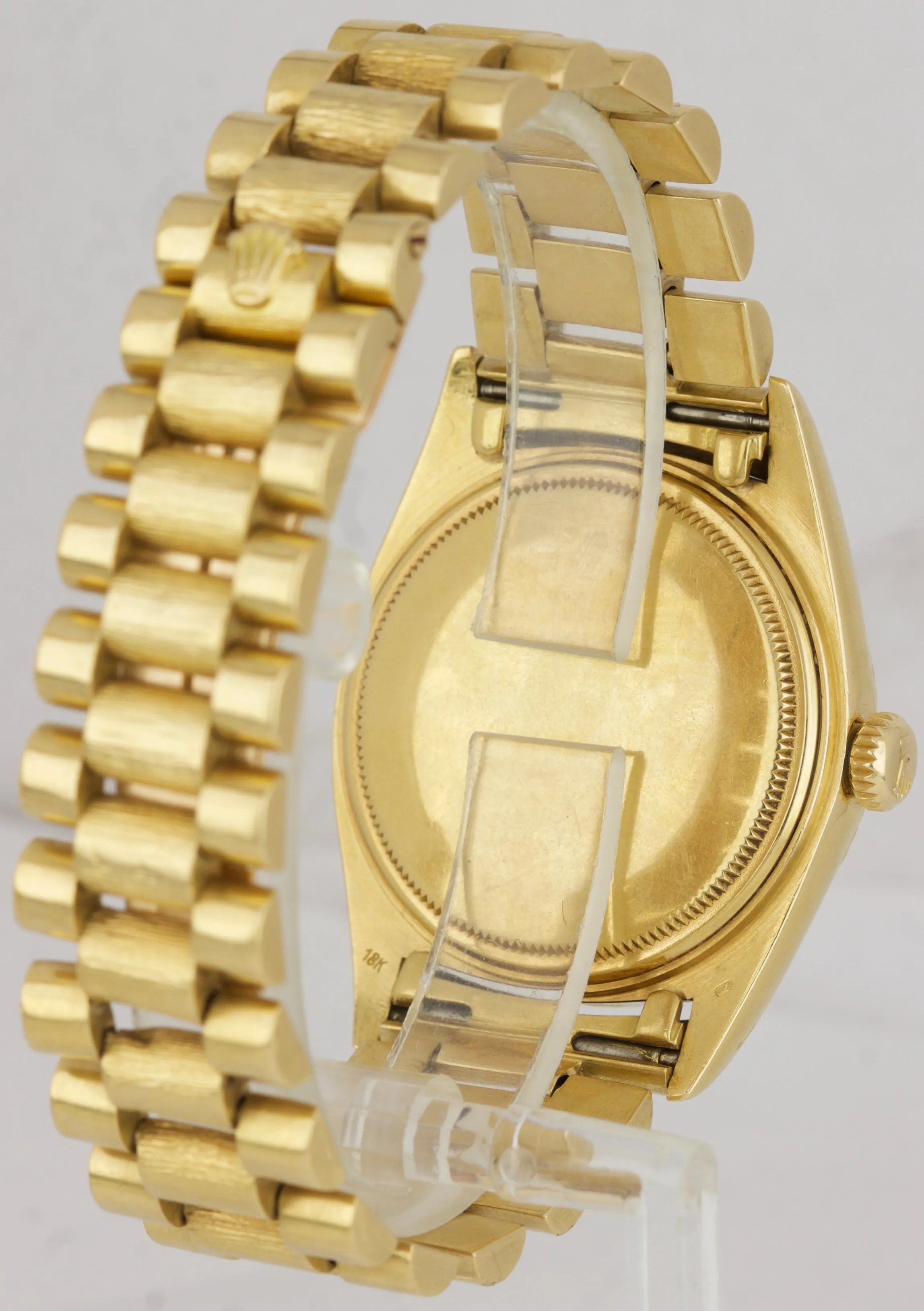 Rolex Day-Date President Pie-Pan Champagne 36mm 18K Yellow Gold Bark Watch 1803