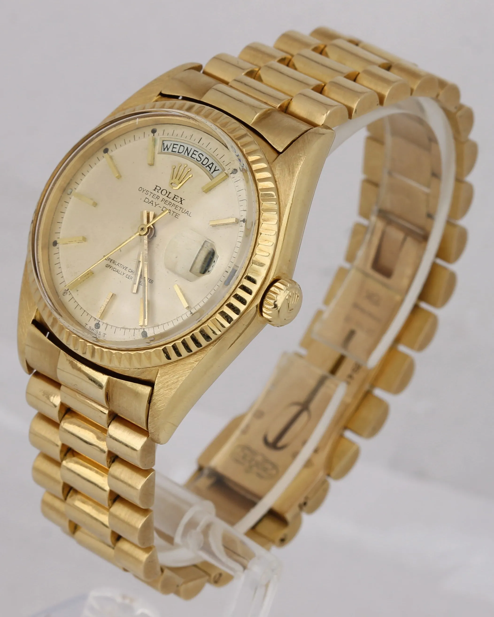 Rolex Day-Date President Pie-Pan Champagne 36mm 18K Yellow Gold Swiss Watch 1803