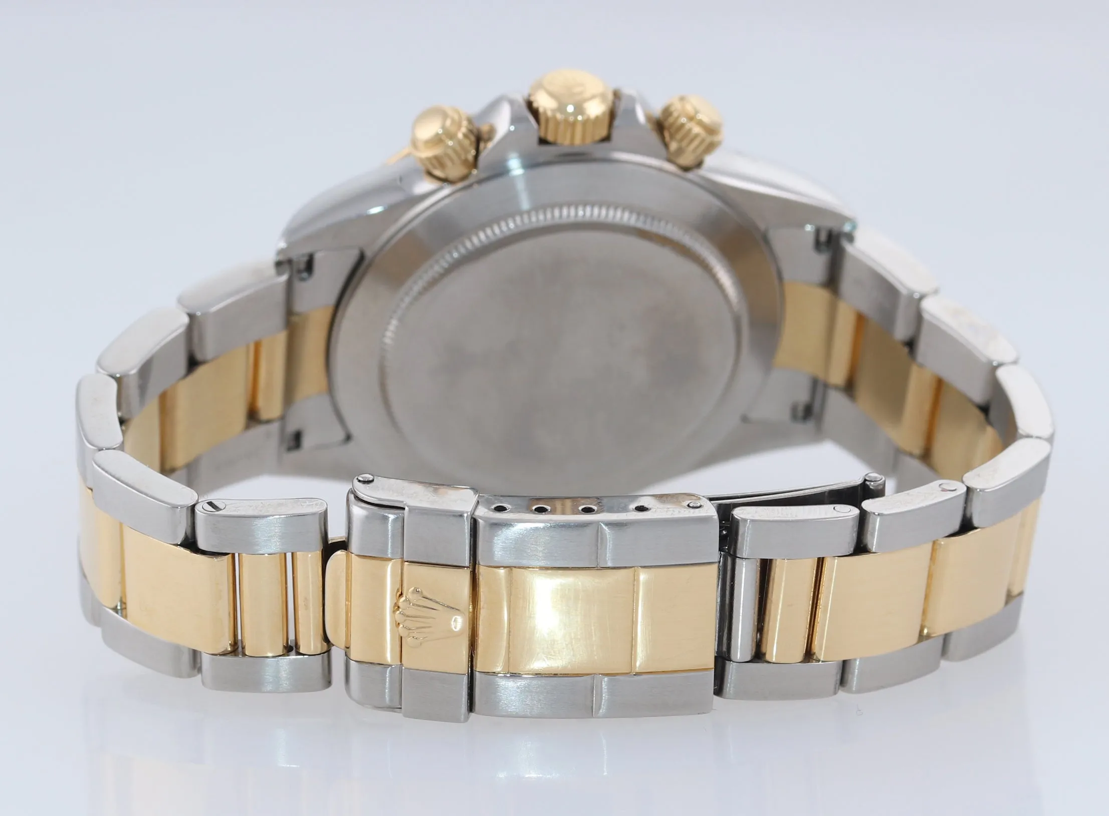 Rolex Daytona 16523 Black Dial Zenith 18k Gold Steel Two Tone Chronograph Watch