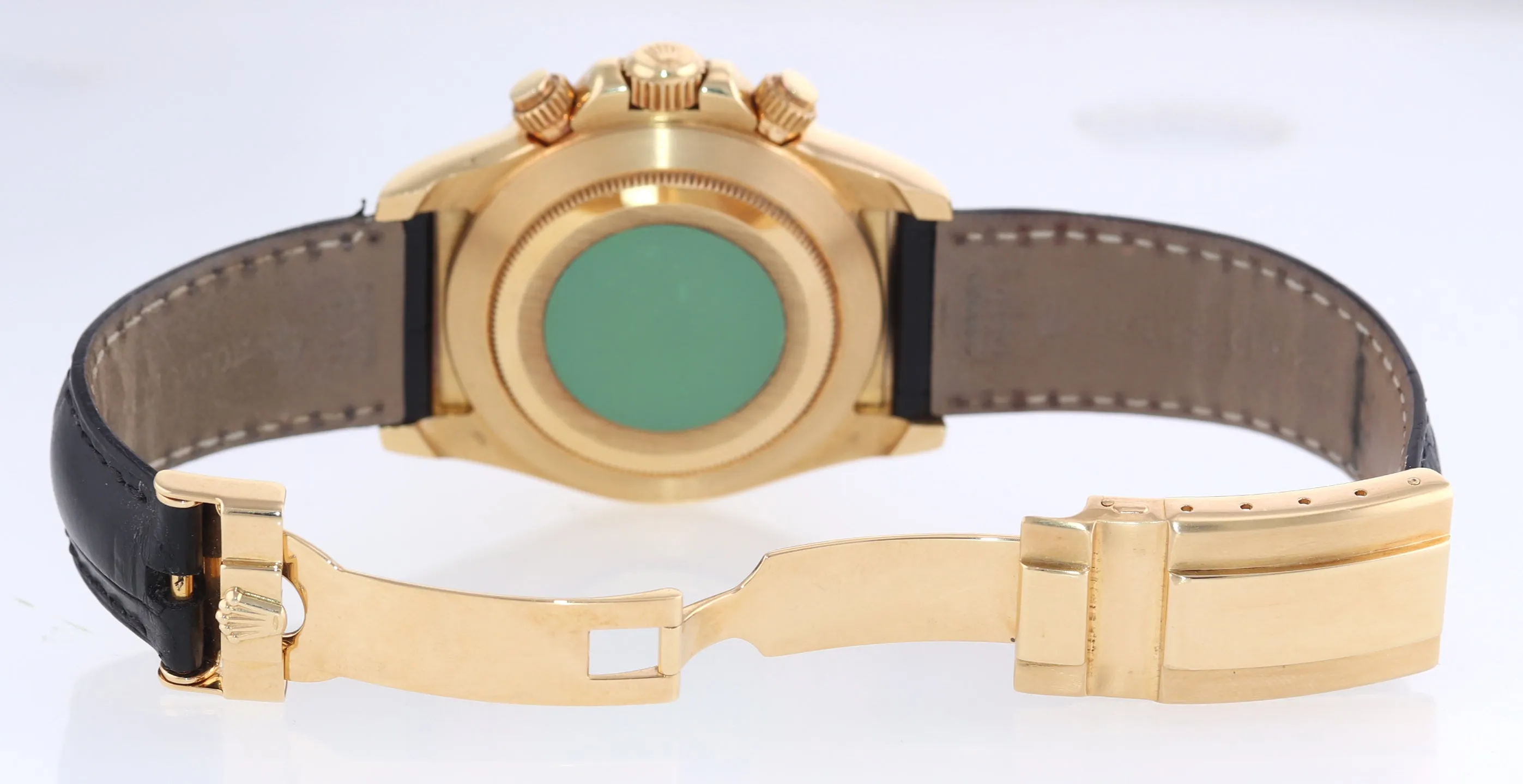 Rolex Daytona Zenith 16518 Black Tritium Dial 18k Yellow Gold Leather Watch Box