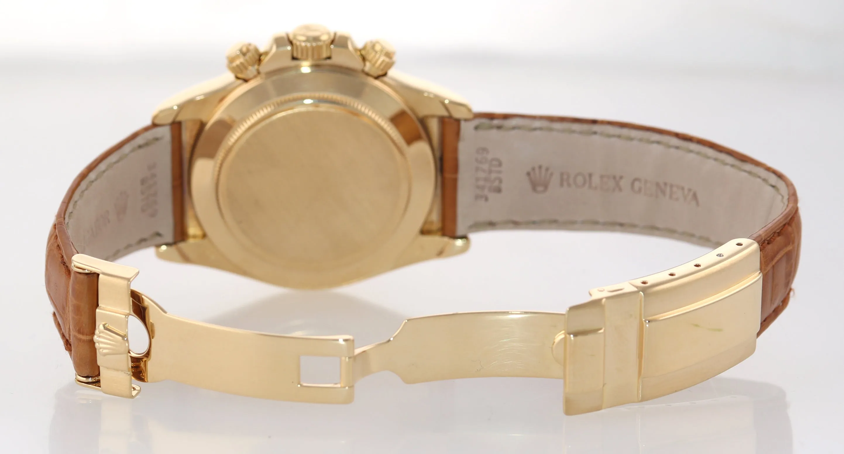 Rolex Daytona Zenith 16518 White Dial 18k Yellow Gold 40mm Leather Watch Box