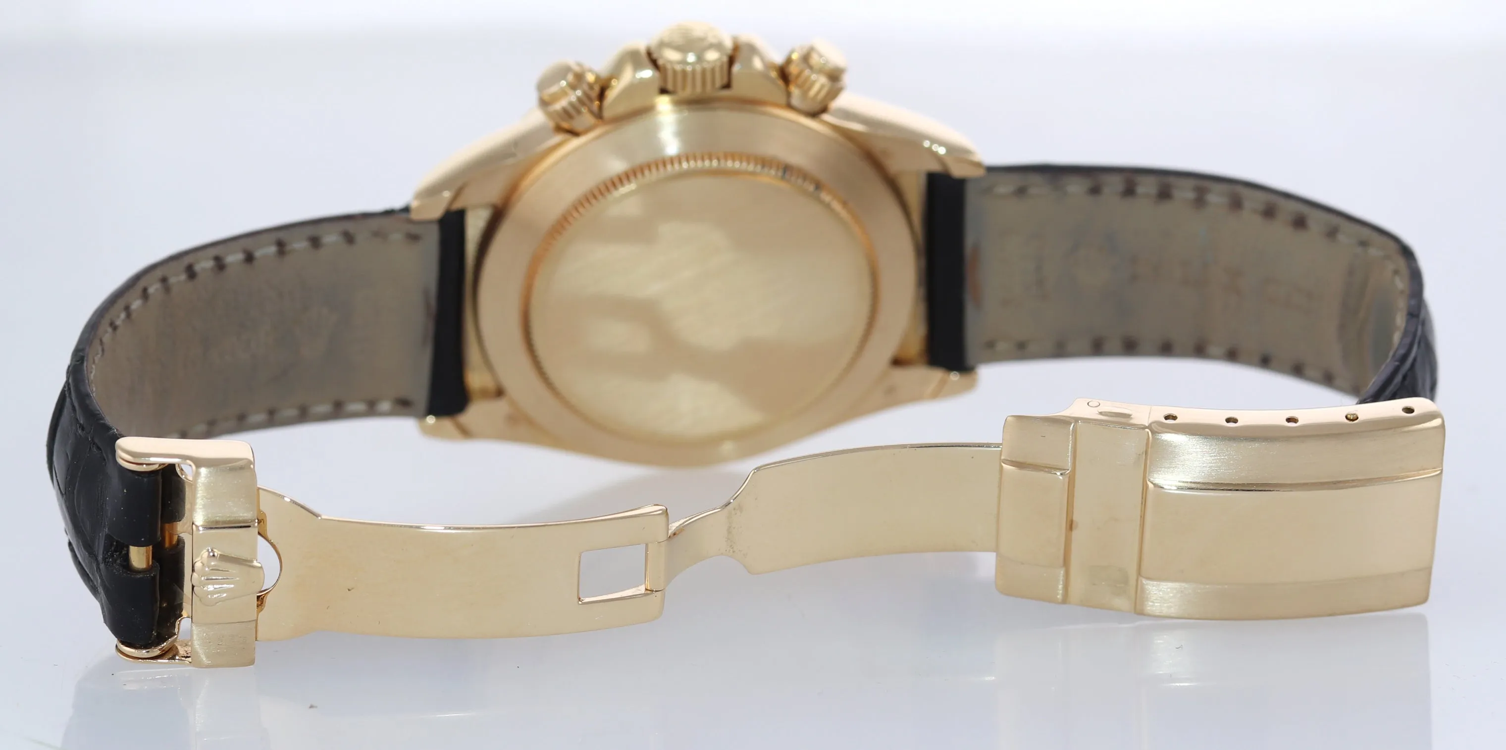 Rolex Daytona Zenith 16518 White Dial 18k Yellow Gold 40mm Leather Watch Box