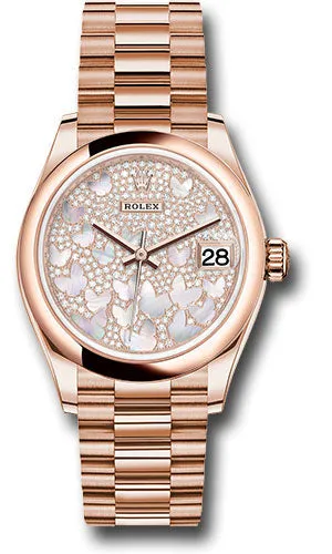 Rolex Everose Gold Datejust 31 Watch 278245 pmopbp