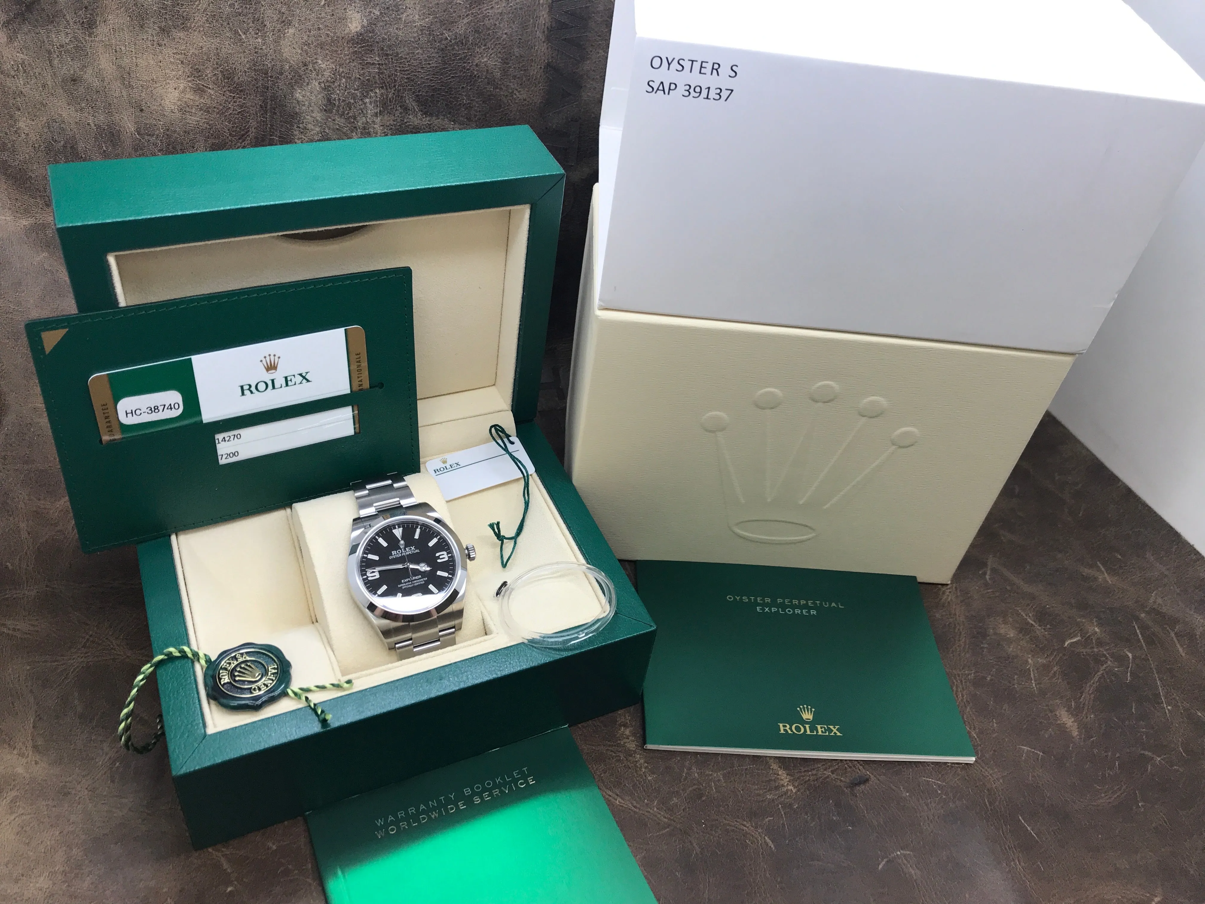 Rolex Explorer MK2 214270 Lume Black Dial Automatic Watch
