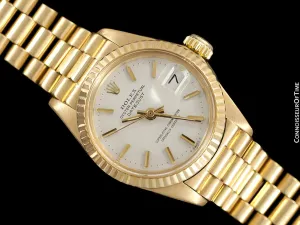 Rolex Ladies President (Datejust) Watch with White Dial - 18K Gold