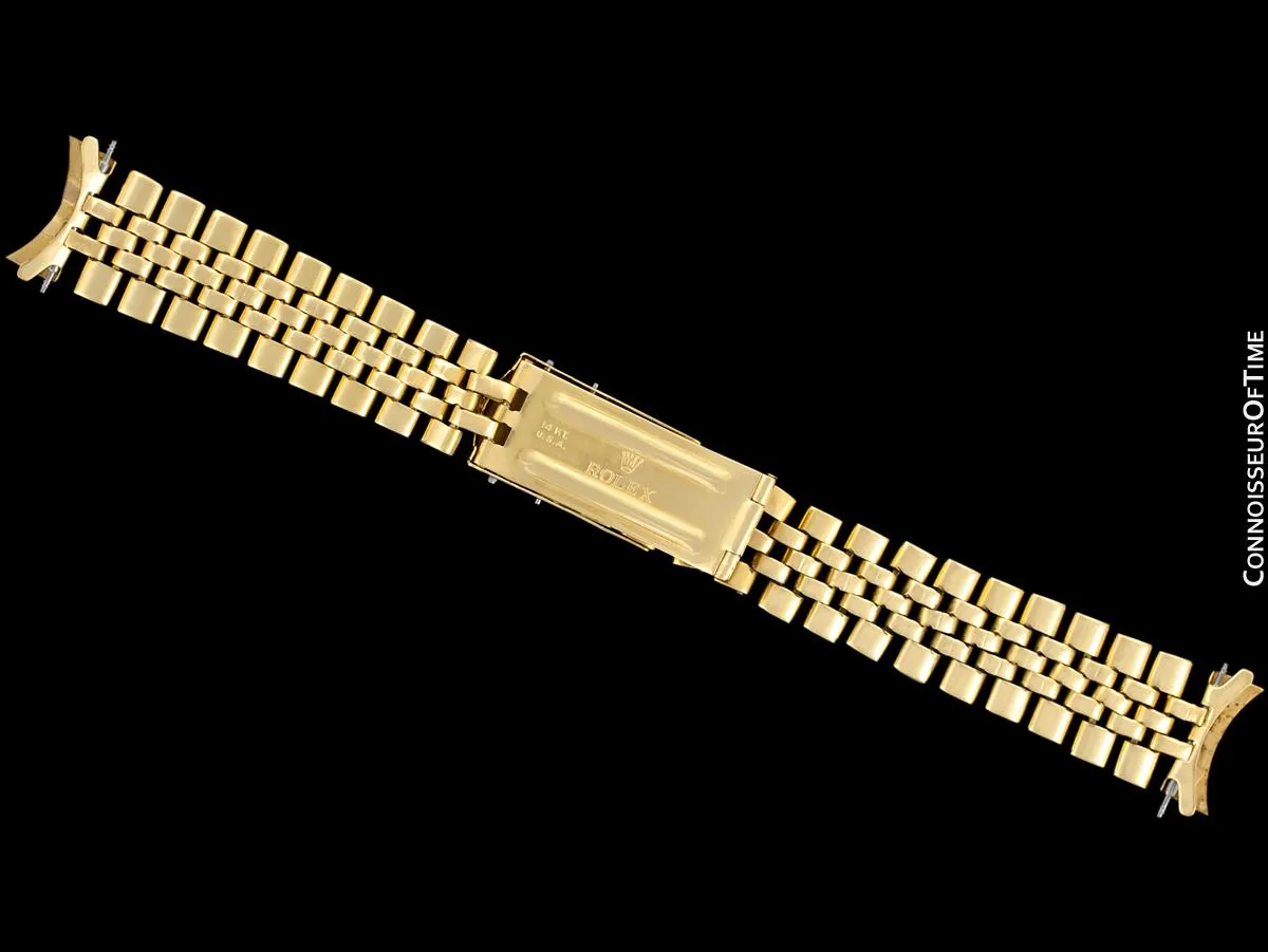 Rolex Mens Vintage Jubilee U.S.A. 19mm Bracelet - 14K Gold