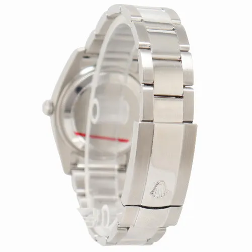 Rolex Oyster Perpetual Date Stainless Steel 34mm White Stick Dial Watch Reference #115234