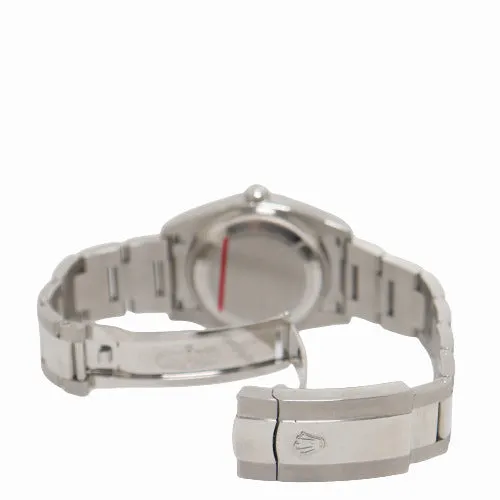 Rolex Oyster Perpetual Date Stainless Steel 34mm White Stick Dial Watch Reference #115234