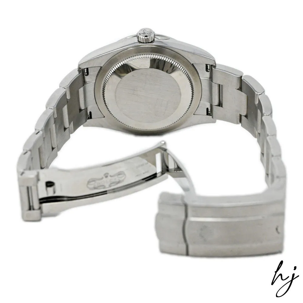 Rolex Oyster Perpetual Stainless Steel 34mm Pink Stick Dial Watch Reference #: 124200