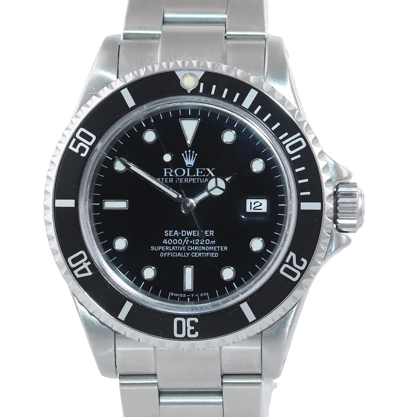 Rolex Sea-Dweller Steel TRITIUM 16600 Black Dial Date 40mm  Watch Box