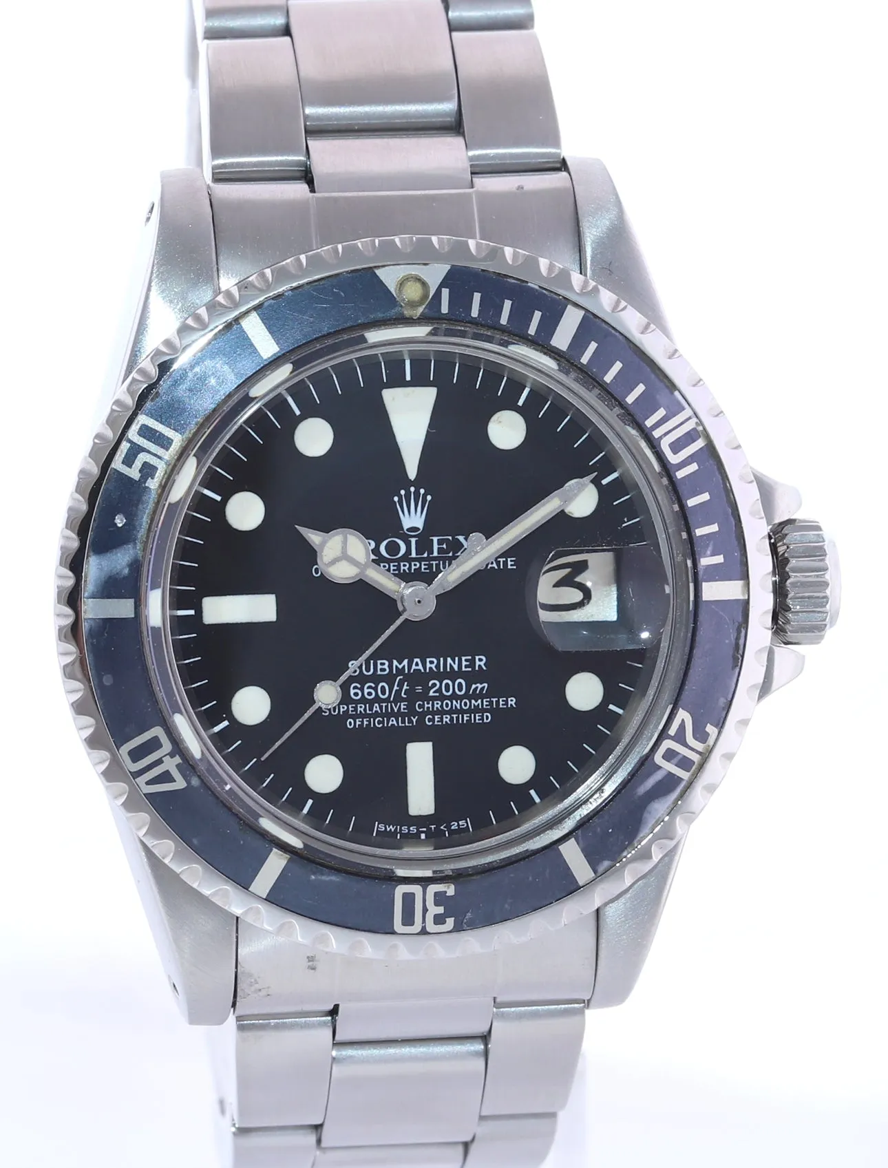 Rolex Submariner 1680 Submariner Patina Matte Dial 40mm Watch Box