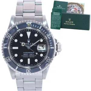 Rolex Submariner 1680 Submariner Patina Matte Dial 40mm Watch Box